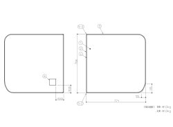 ＴＯＴＯ お風呂の蓋 EKK81101W3 ２枚ふた-