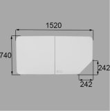 LIXIL INAX】 浴槽1400用組フタ(2枚) 720×1320mm YFK-1475B(2)-Kのこと