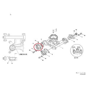 画像1: カワエースNF2-150S用　弁座付ひしフランジ20（プラグ　1/4セット）（c5-c14）【2780 2520】 (1)